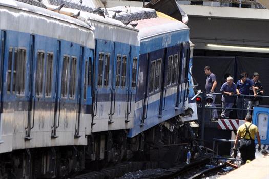 La formación del Ferrocarril Sarmiento que chocó el 22 de febrero de 2012.