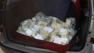 El dinero secuestrado a Lopez