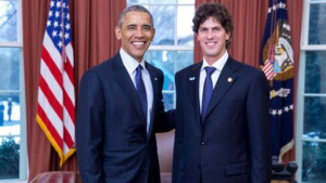El embajador argentino en EEUU con Obama.