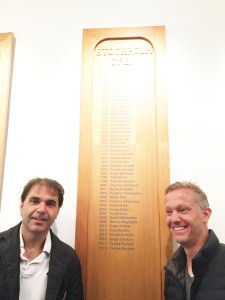 Nito Brea y el ex tenista Thomas Johansson.