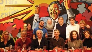 Florencio Randazzo en una cena con dirigentes del Movimiento Evita en julio. 