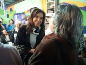 Cristina Kirchner, de campaña.