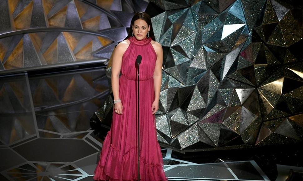 La actriz Vega, en los Oscars. En su país no reconocen su género.
