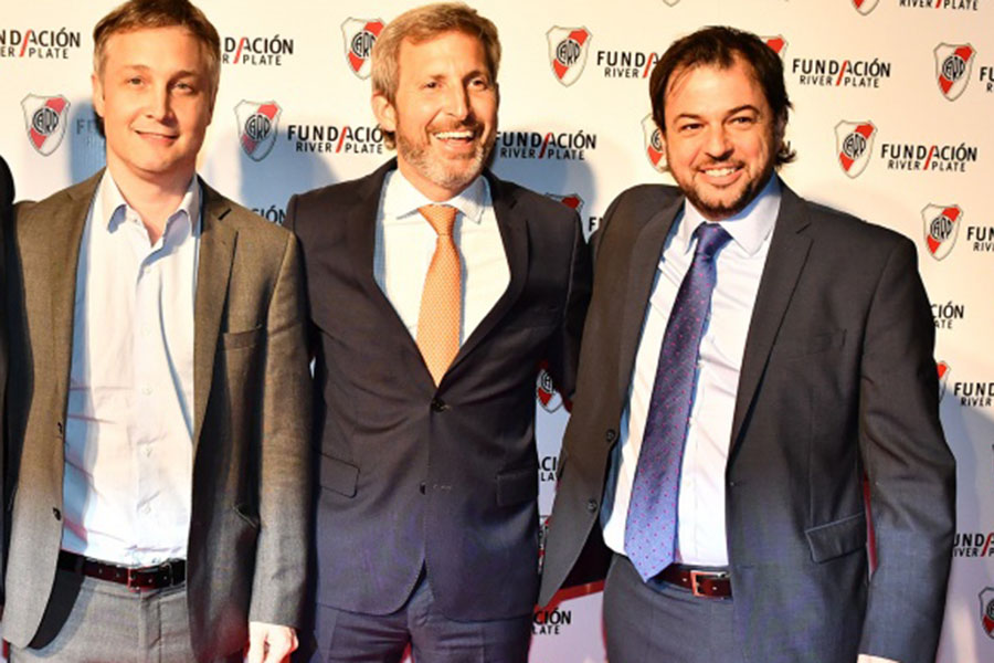 De Andreis, Frigerio y Díaz Gilligan, el año pasado, en la cena de la Fundación River.