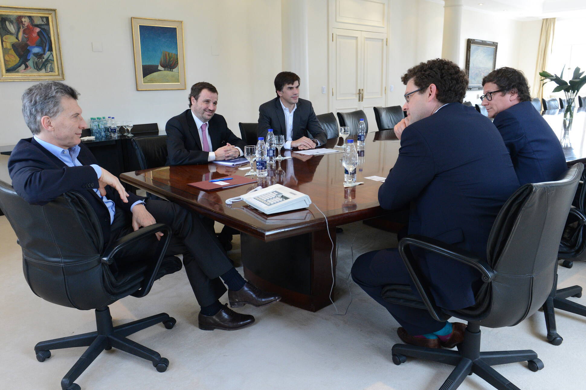 Macri recibió a ejecutivos de Templeton en 2016, cuando el fondo se instaló en Argentina.