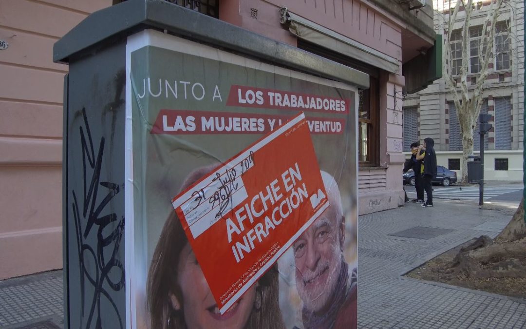 La izquierda, el espacio que más afiches ilegales colocó en la campaña porteña