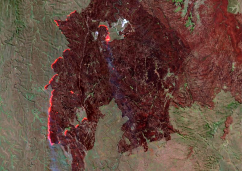 Imágenes satelitales que muestran la magnitud de los incendios