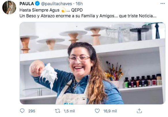 La publicación de despedida de Paula Chaves a Agustina Fontenla