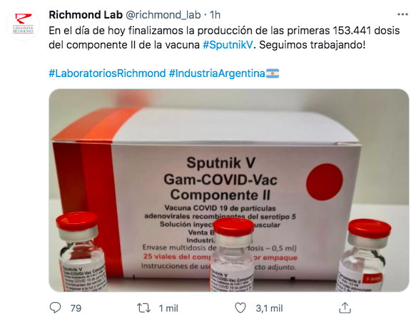 El tuit del Laboratorio Richmond 