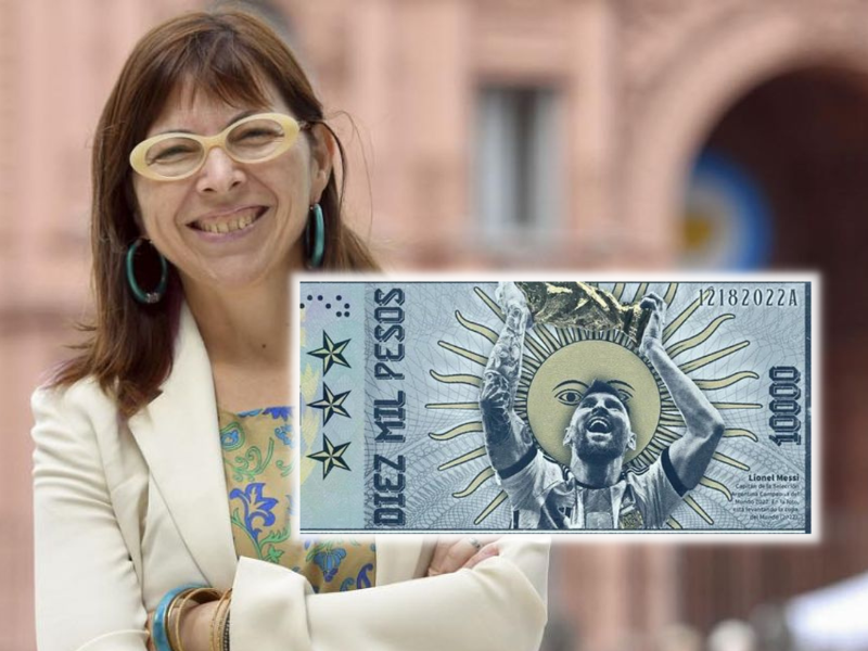 Batakis quiere un billete de $10.000 con la cara de Messi