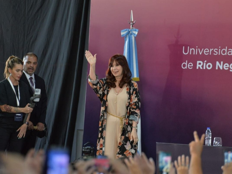 Cristina Kirchner en Viedma: “No estamos ante un estado democrático constitucional»