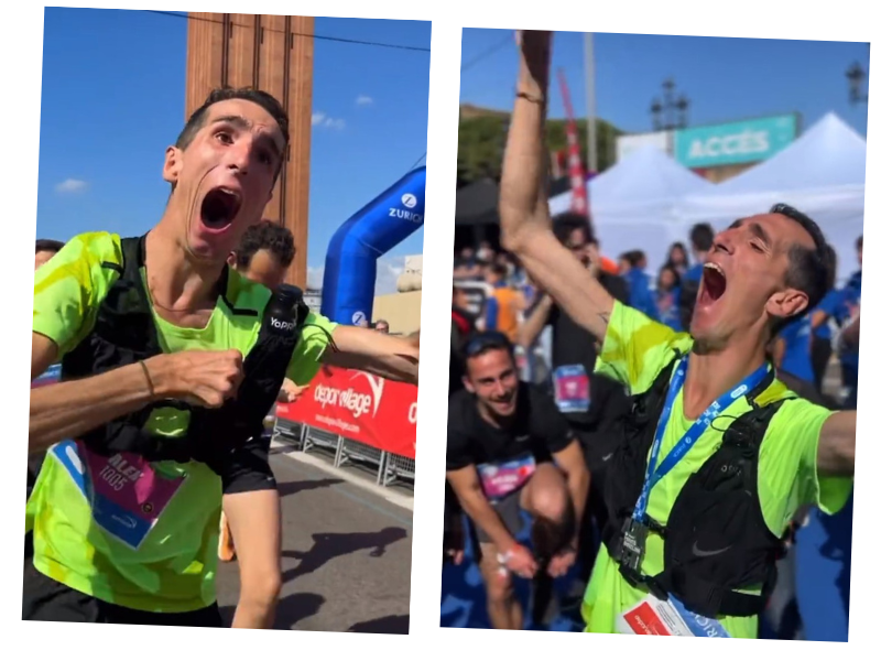 Histórico: con 76% de discapacidad completó el maratón de Barcelona