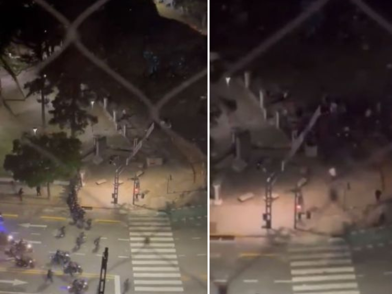 Defensores de Belgrano: enfrentamiento con balas entre barras y la policía en pleno Libertador