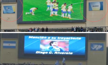 ¿Por qué taparon la bandera de Argentina y la imagen de las Islas Malvinas en el estadio de Mendoza?